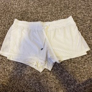White Detailed Athletic Shorts
